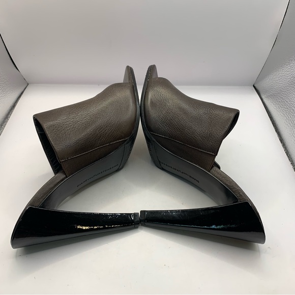Diane Von Furstenberg heels flip flop open toe Women's Brown  9M Made in Italy - Picture 6 of 8